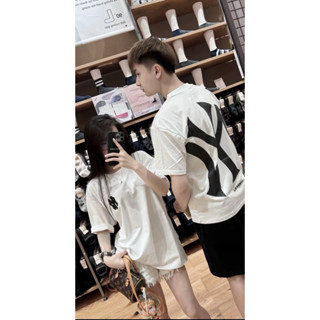 Áo Phông MLB xanh than Logo thêu xù ngực NEW 2025 chữ NY TO in sau lưng chất liệu cototn 2 chiều siêu hot hit Form rộng