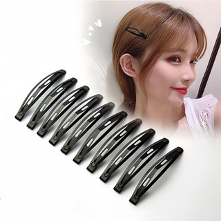 Vỉ 12 Kẹp tóc mái màu đen đơn giản dễ dùng - SP000396