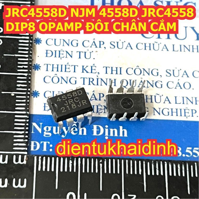 10 con JRC4558D NJM 4558D JRC4558 4558 DIP-8 OPAMP ĐÔI CHÂN CẮM hàng thường / chính hãng kde0262