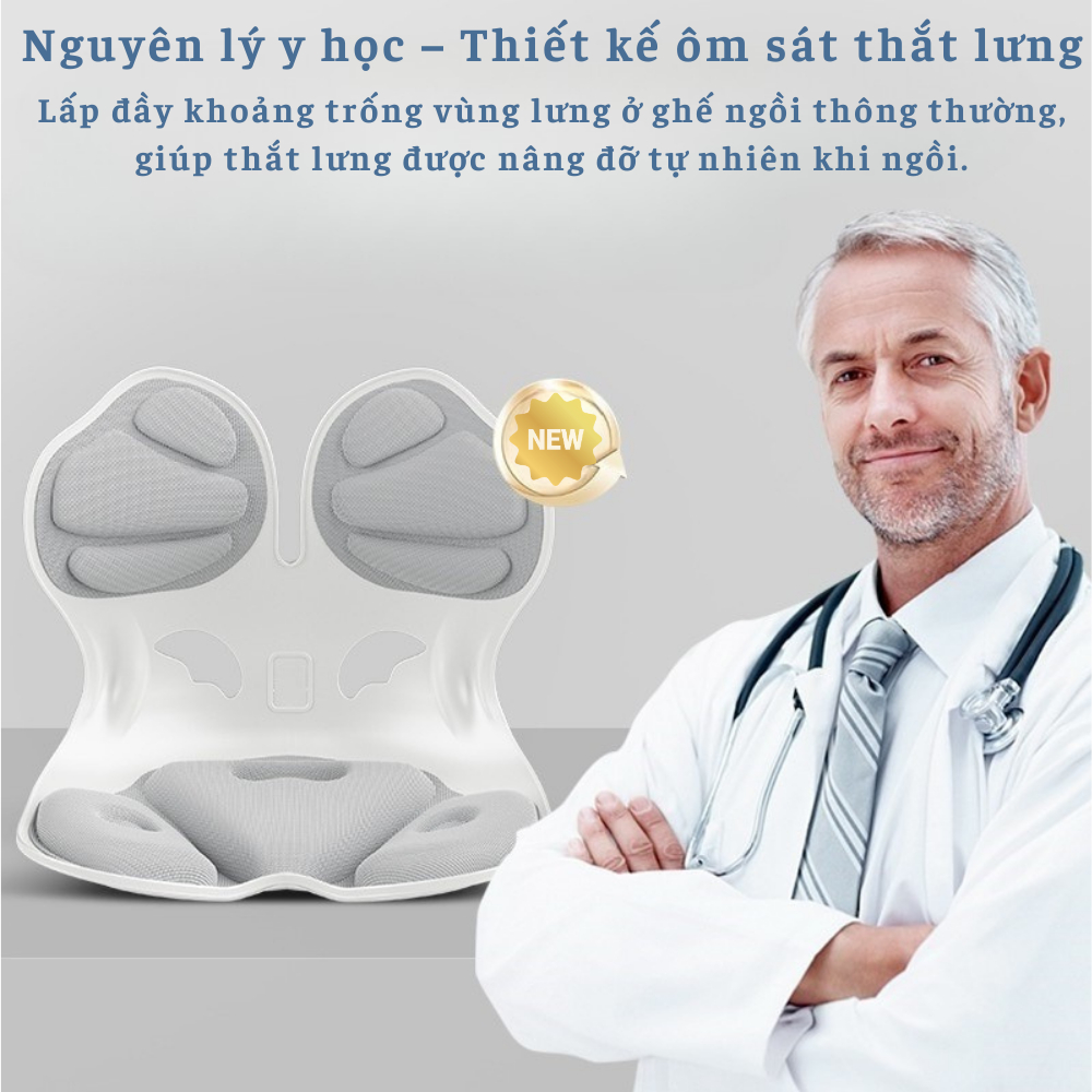 Ghế Bệt Tựa Lưng Công Thái Học Chống Gù Lưng, Điều Chỉnh Dáng Ngồi Đúng Chống Cong vẹo cột sống Người Lớn, Trẻ Em | BigBuy360 - bigbuy360.vn