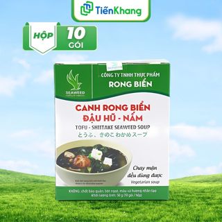 Canh Rong Biển Đậu Hủ Nấm Ăn Liền - Hộp (50gram/10 gói)