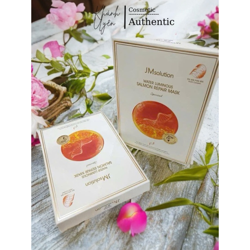 Mặt nạ JM trứng cá hồi- JM water luminous salmon repair mask (hộp 5 miếng)