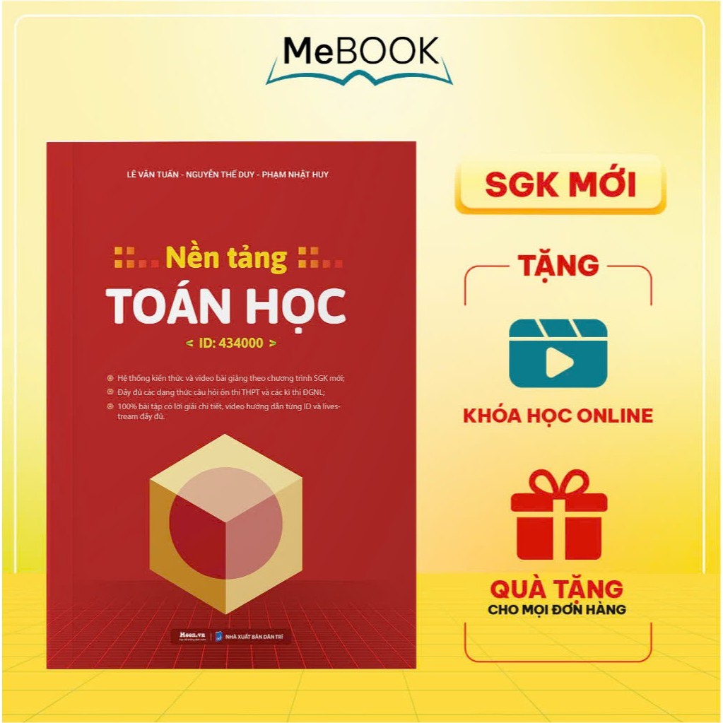 Sách nền tảng toán học lớp 12 ôn thi trung học phổ thông - Đánh giá năng lực | Me Book