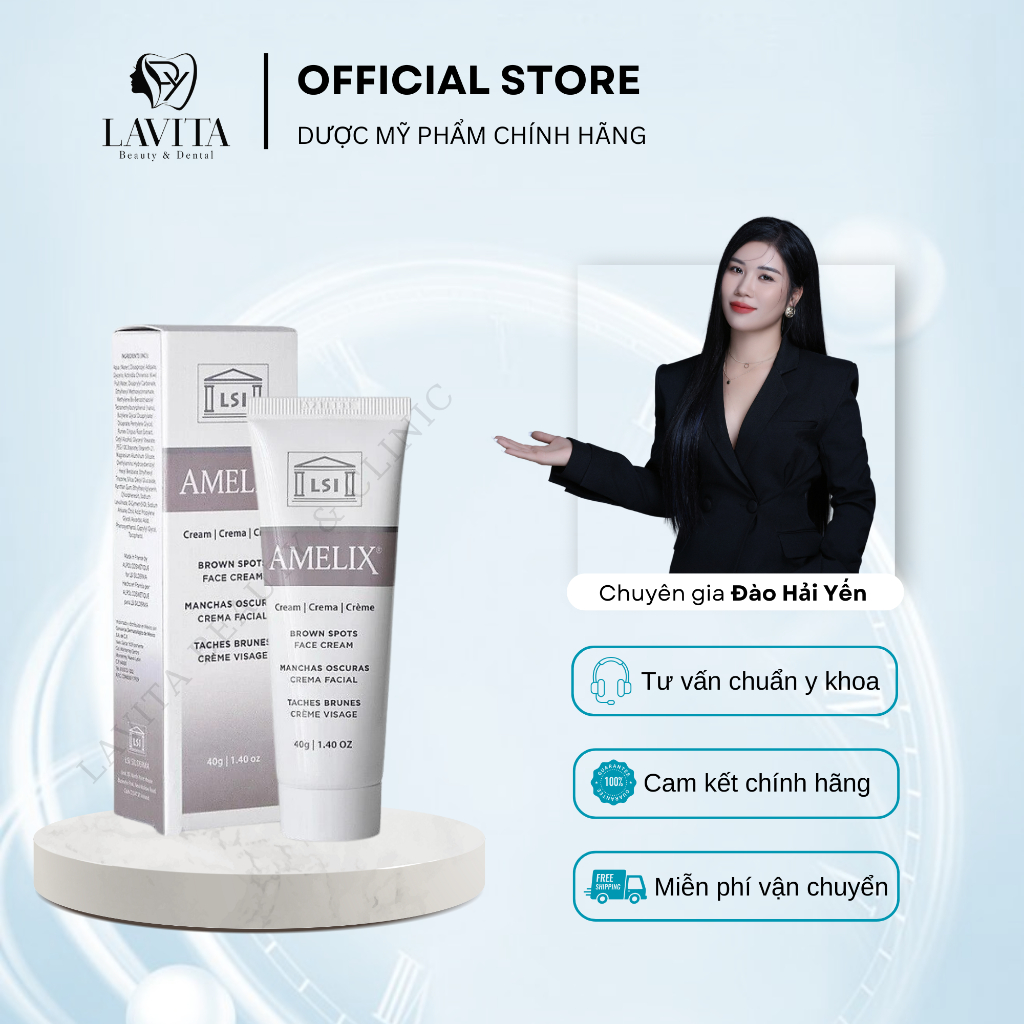 Kem dưỡng trắng mờ thâm nám KARMEL LSI Amelix Face Cream 40g