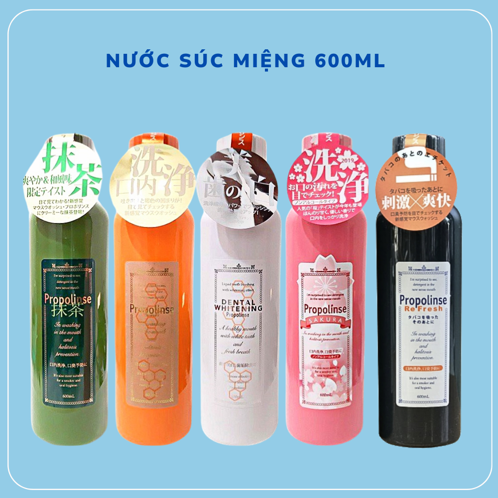Nước súc miệng hết mùi hôi miệng Propolinse 600ml Nhật Bản