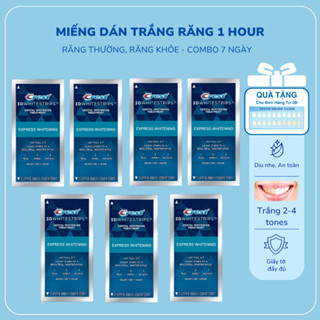 Miếng dán trắng răng Crest 1 Hour Tẩy trắng răng cấp tốc chính hãng