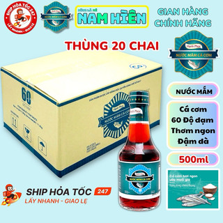  Sỉ Thùng 20 Chai Nước Mắm Cá Cơm Hạnh Phúc 60 Độ Đạm  DATE MỚI  - Chai 250ml 