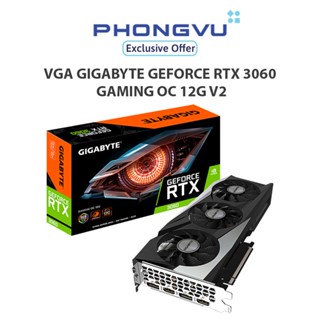 Card màn hình Gigabyte GeForce RTX 3060 GAMING OC 12G (rev. 2.0) 12GB GDDR6 (N3060GAMING OC-12GD V2) -Bảo hành 36 tháng