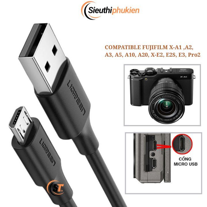Cáp USB kết nối máy ảnh Fujifilm X-A1 A2 A3 A5 A10 A20, X-E2 E2S E3 Pro2