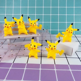 Sét Pokemon - PIKACHU trang trí bánh kem, đồ chơi, quà tặng sinh nhật cao 8cm