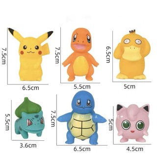 Sét Pokemon - PIKACHU trang trí bánh kem, đồ chơi, quà tặng sinh nhật cao 8cm