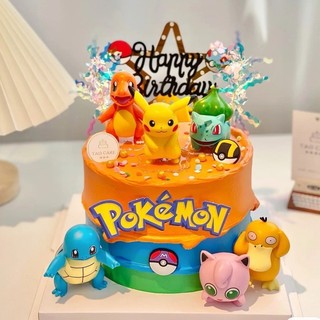 Sét Pokemon - PIKACHU trang trí bánh kem, đồ chơi, quà tặng sinh nhật cao 8cm