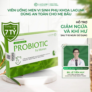 Men Vi Sinh Phụ Khoa Lagumi Giảm Viêm Tái Lại Giảm Khí Hư Bổ Sung 7 Tỷ Lợi Khuẩn Hộp 10 Viên