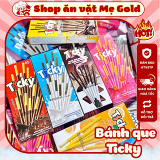 Combo bánh que Ticky Thái Lan, bánh quy que phủ kem các vị (hộp 18g, 6 que)