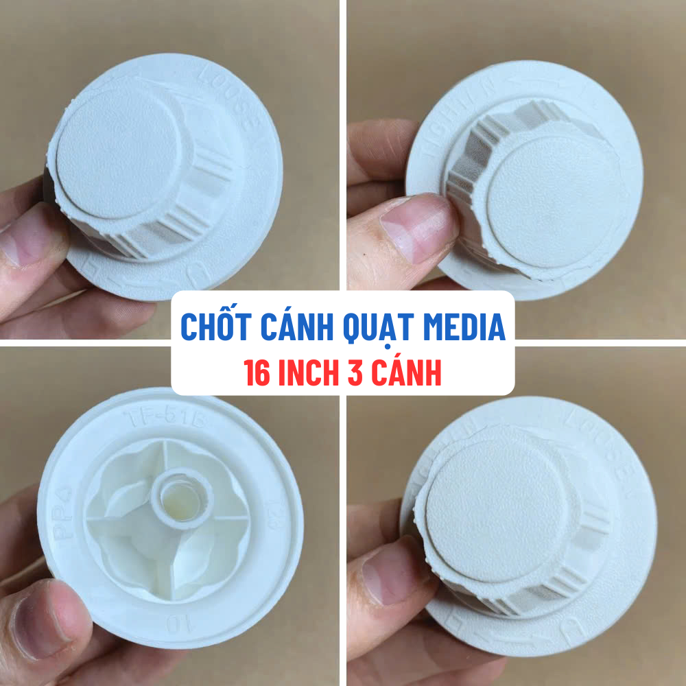 Vặn Núm Cánh Quạt, Chốt Vặn Cánh Quạt Tương Thích Quạt Media 16 Inch 3 Cánh Và Các Model Khác (Inbox