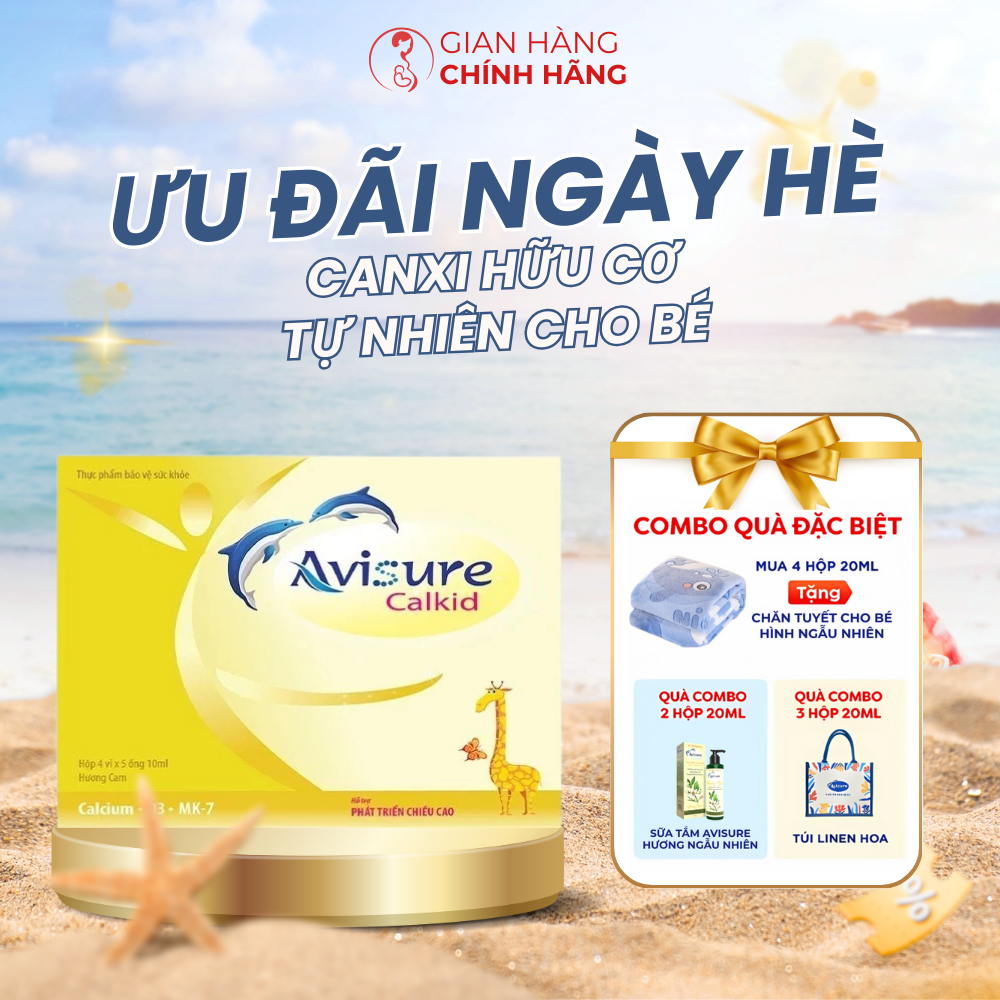 Avisure Calkid Canxi hữu cơ cho bé 30 ống
