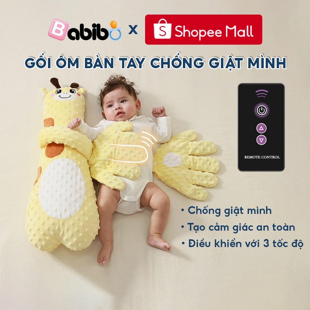 Gối ôm bàn tay vỗ mông cho bé BABIBO, giúp bé ngủ ngon, chống giật mình hiệu quả