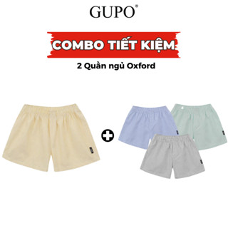 Combo 2 Quần Đùi Ngủ GOODNIGHT GUPO Cao Cấp Vải Oxford Form Trên Gối Cho Nam và Nữ