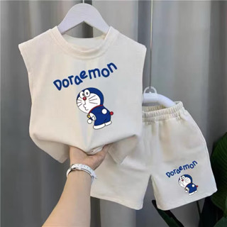 Set Quần Áo Ba Lỗ họa tiết Doremon  đáng yêu chất cotton bé trai mềm mịn mát  7- 35kg, Mã Doremon- Mã 11