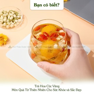 Hoa cúc vàng 100g, trà hoa cúc khô, nguyên bông vàng đẹp, trà hoa cúc vàng, tốt cho sức khoẻ