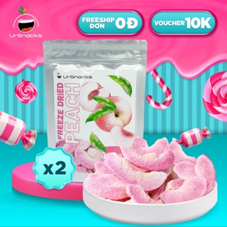 [COMBO 2 GÓI]  Đào Sấy Thăng Hoa Ursnacks (30g x 2) Ăn Vặt Food Trái cây sấy giòn