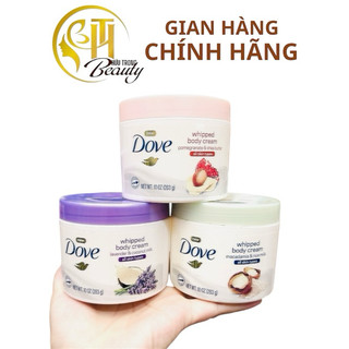  DOVE WHIPPED BODY CREAM 283G – KEM DƯỠNG ẨM DÀNH CHO DA KHÔ VỚI LỰU VÀ BƠ HẠT MỠ – LÀN DA MỊN MÀNG NGẬP TRÀN HƯƠNG THƠ 