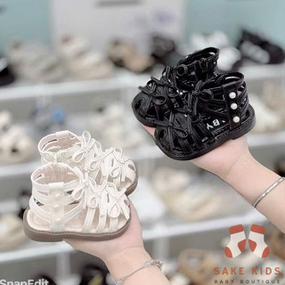  Dép Sandal Bé Gái Dép Sandal Chiến Binh Bé Gái Đính Nơ Đính Ngọc đế êm mềm chống vấp chống trơn trượt tốt M807 