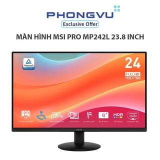 Màn hình Msi PRO MP242L 23.8" (FHD 1920 x 1080/ IPS/ 100Hz/ 1 ms) - Bảo hành 24 tháng