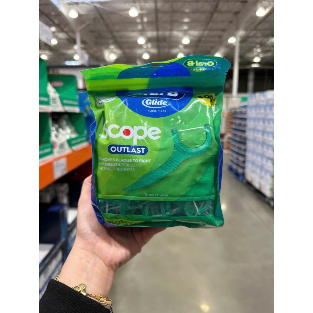 túi 300 cây Tăm chỉ nha khoa Oral-B Complete Glide Plus Scope Outlast Flos