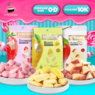 [COMBO MIX 3 LOẠI]  Dâu, Xoài & Táo Sấy Thăng Hoa Nguyên Chất URSNACKS
