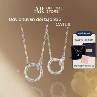 Dây chuyền đôi bạc 925 vòng cổ cặp tình yêu Catus-AURASILVER-DCD05