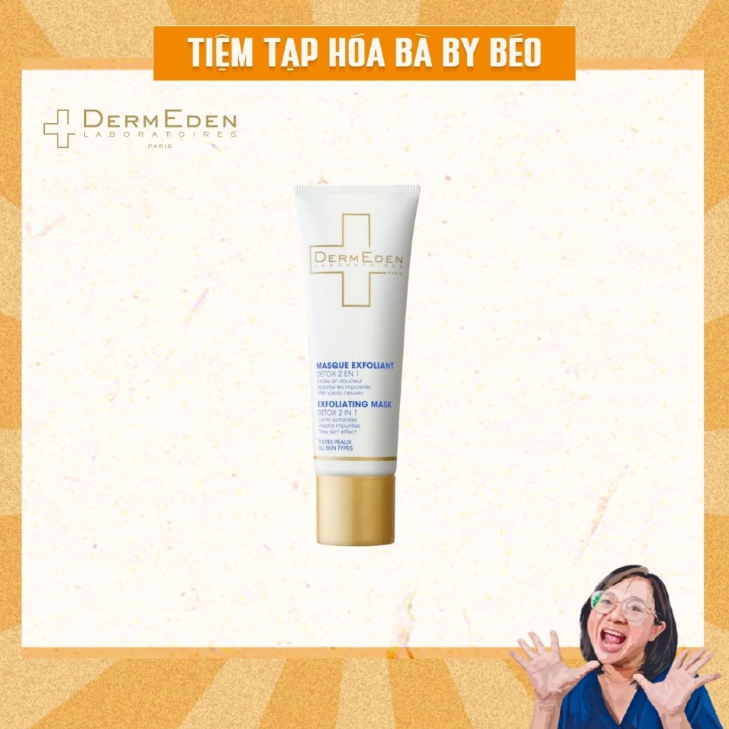 Mặt Nạ Đất Sét Sáng Da DermEden Exfoliating Mask – Detox 2in1 (50ml) Dr Chubby