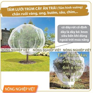 Tấm Lưới Mùng Trùm Cây Ăn Trái Ngăn Ruồi Vàng, Tấm Lưới Ngăn Côn Trùng đủ kích thước lựa chọn, Lưới 22 mesh