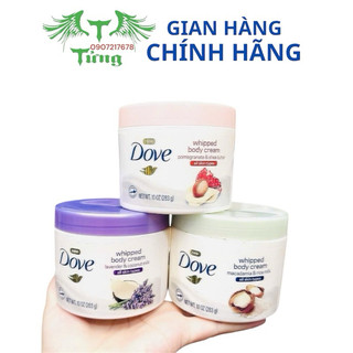  DOVE WHIPPED BODY CREAM 283G – KEM DƯỠNG ẨM DÀNH CHO DA KHÔ VỚI LỰU VÀ BƠ HẠT MỠ – LÀN DA MỊN MÀNG NGẬP TRÀN HƯƠNG THƠ 