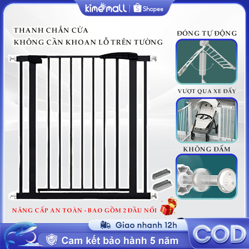 Thanh chắn cửa, Không cần khoan lỗ trên tường, nhiều kích cỡ để bảo vệ an toàn cho bé
