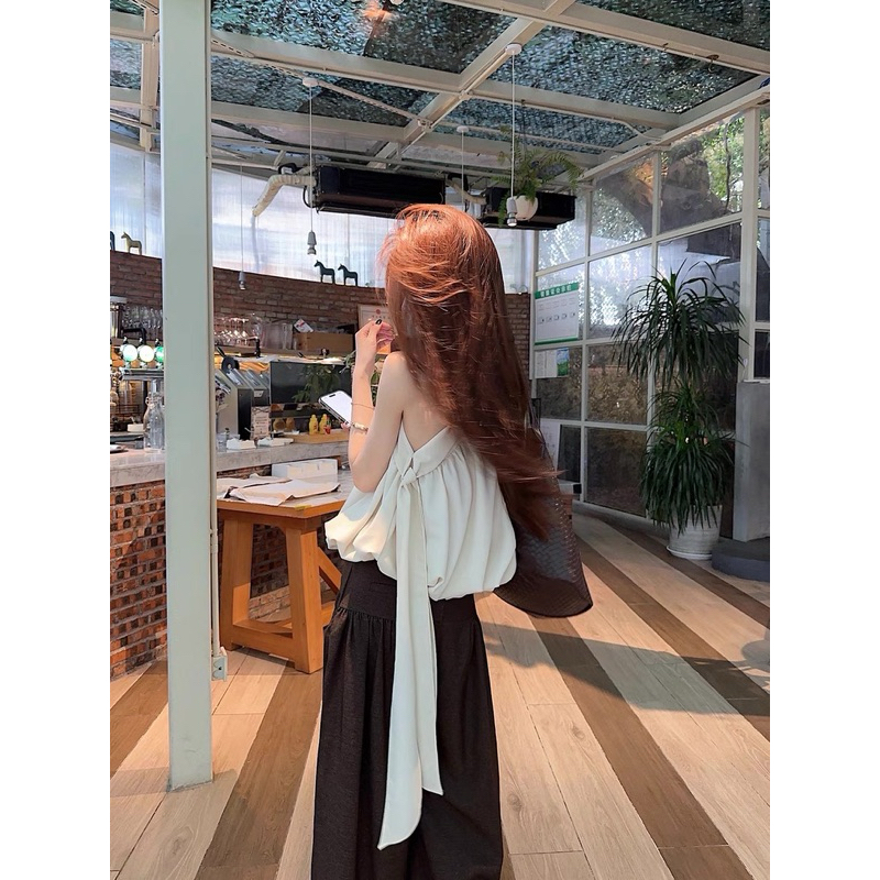 Áo lệch vai form bí mặc được 2 kiểu lạ mắt TABISHOP Áo kiểu nữ dễ phối đồ(137) | BigBuy360 - bigbuy360.vn