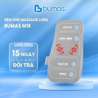 Máy Massage Lưng BUMAS M18, Massage 3D Đa Điểm Linh Hoạt Chạy Dọc Lưng Cổ, Chườm Nóng Hồng Ngoại
