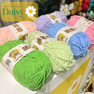 Len Nhung Gấu 2mm 50g - Len Mềm Mại, Đan Móc Thú Len