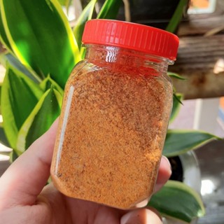 Muối tôm nhuyễn mịn cay vừa, ít mặn dùng trộn bánh tráng, chấm trái cây - muối tôm Tây Ninh