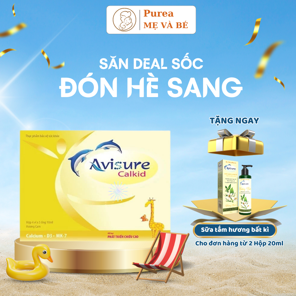 Avisure Calkid Canxi hữu cơ cho bé 30 ống