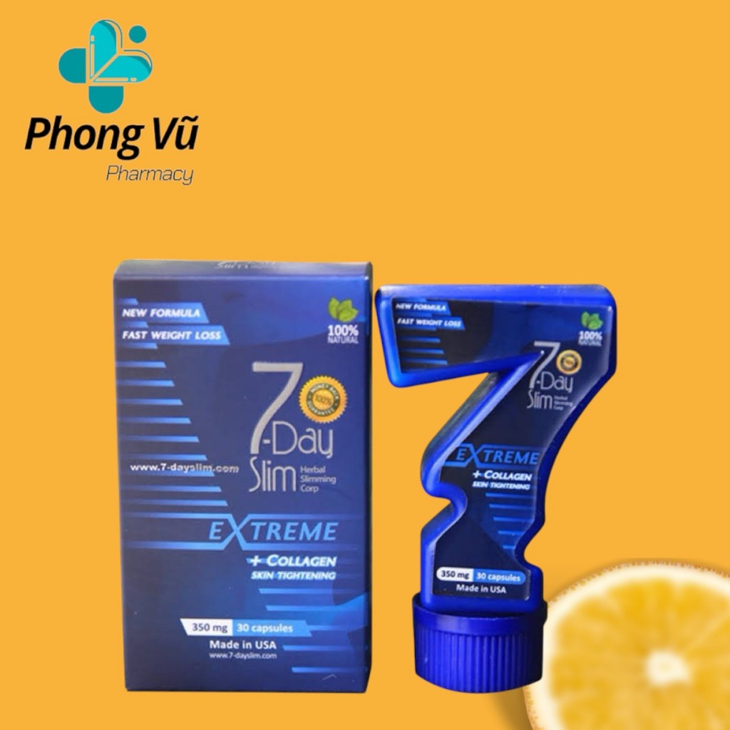 Viên Uống Hỗ Trợ Giảm Nhẹ Mỹ 7 Day Slim 30 viên