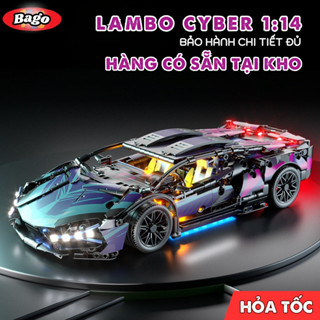   Bản VIP  Mô Hình Lắp Ráp Siêu Xe Lambo Cyber 1314PCS 1:14 Đồ Chơi Ô Tô Điều Khiển Lắp Ghép Siêu Xe 