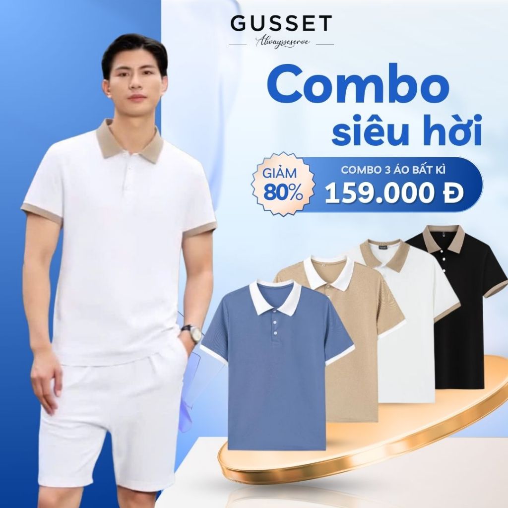 Áo polo kiểu dáng unisex chất vải poly cá sấu mềm mại cao cấp GSPL002 | BigBuy360 - bigbuy360.vn