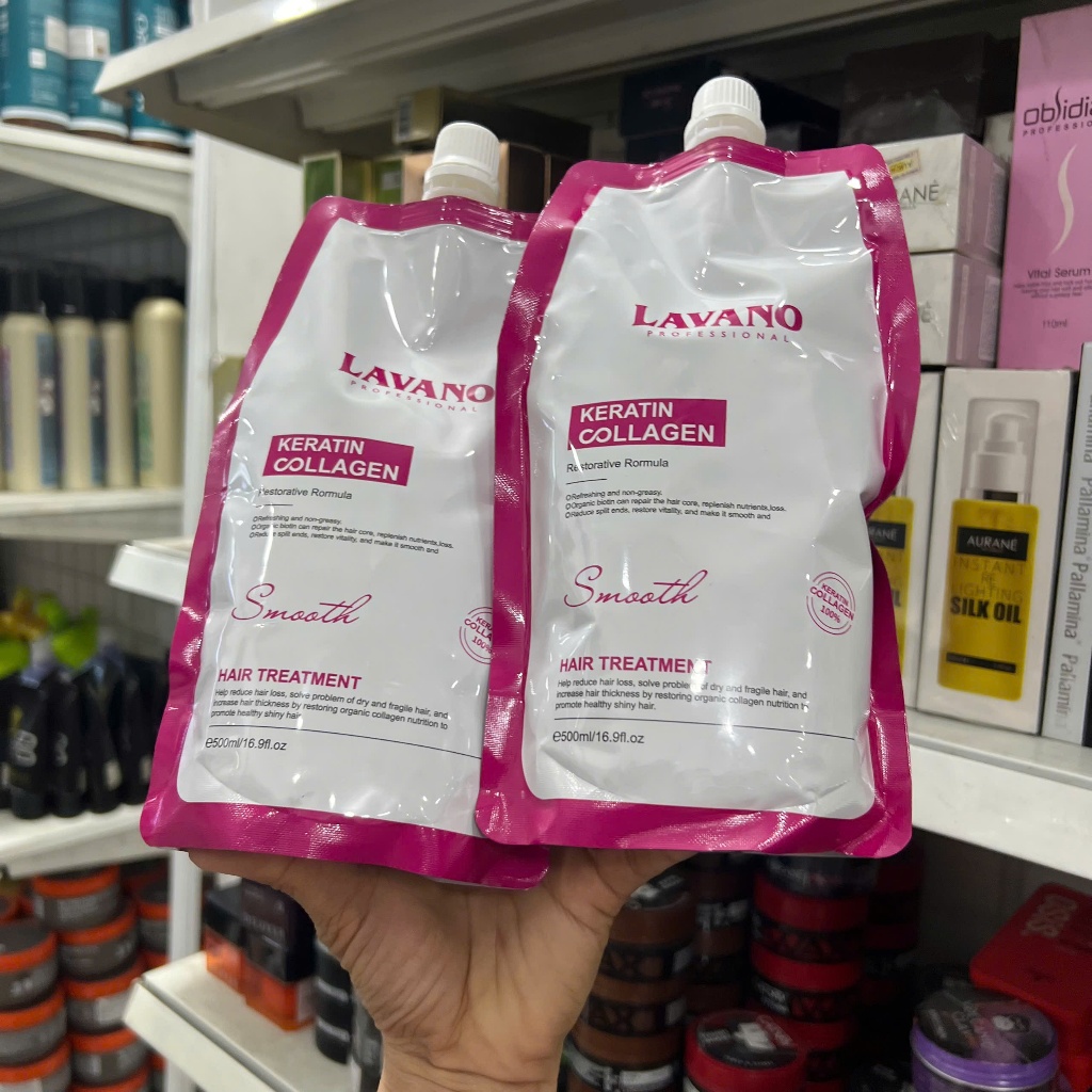 ( Hàng chính hãng ) Hấp phục hồi tóc khô Collagen  keratin  Lavano 500ml