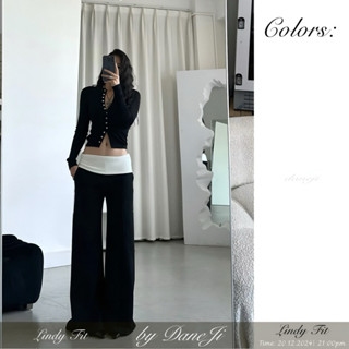 [ LINDY FIT ] Set áo thun tay dài thu đông - Quần ống rộng nỉ bông line gập [ ĐỌC KĨ MÔ TẢ ]