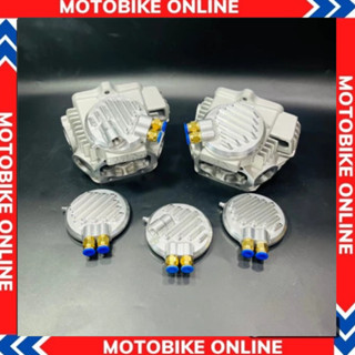 Nắp cam tròn lớn CNC 3D cho xe Wave, Dream, Cub, 67, Sirus 50 có lỗ cảm biến nhiệt fi và 2 lỗ thông hơi