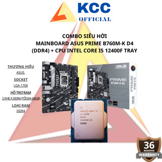 COMBO Siêu Hời Mainboard ASUS PRIME B760M-K D4 (DDR4) + CPU Intel Core I5 12400F Tray