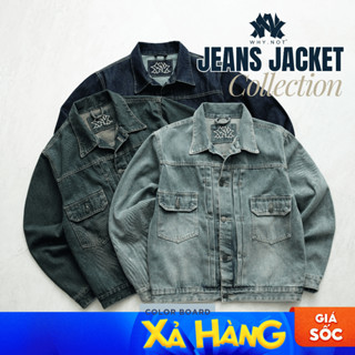WHY.NOT Jeans Jacket Collection- Áo Khoác Jean Nam Form Rộng Màu Indigo, Dusty Blue, Retro Blue