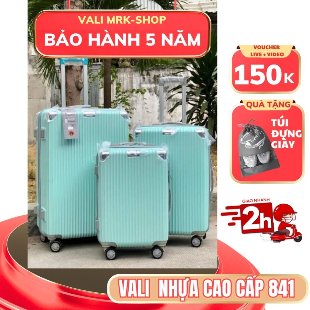 Vali du lịch cao cấp Size 28/24/20 -Nhựa ABS 841 Bo góc kim loại cao cấp chống va đập siêu tốt siêu rẻ.