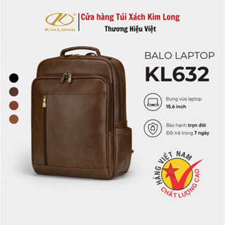 Balo Da Laptop 15.6 Inch Chất Liệu Da Không Bong Tróc Kim Long KL632